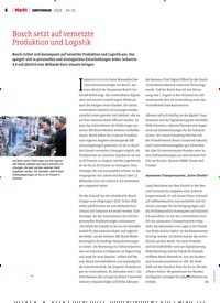Titelbild der Ausgabe 35/2019 von Bosch setzt auf vernetzte Produktion und Logistik. Zeitschriften als Abo oder epaper bei United Kiosk online kaufen.