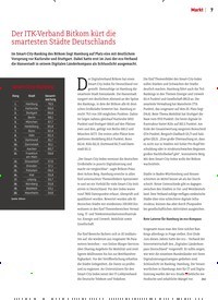 Titelbild der Ausgabe 44/2019 von Der ITK-Verband Bitkom kürt die smartesten Städte Deutschlands. Zeitschriften als Abo oder epaper bei United Kiosk online kaufen.