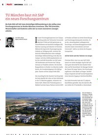Titelbild der Ausgabe 3/2020 von TU München baut mit SAP ein neues Forschungszentrum. Zeitschriften als Abo oder epaper bei United Kiosk online kaufen.