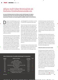 Titelbild der Ausgabe 5/2020 von Allianz stuft Cyber-Kriminalität als höchstes Unternehmensrisiko ein. Zeitschriften als Abo oder epaper bei United Kiosk online kaufen.