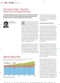 Titelbild der Ausgabe 11/2020 von D21-Digital-Index - Deutsche haben Lust auf Digitalisierung. Zeitschriften als Abo oder epaper bei United Kiosk online kaufen.