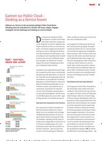 Titelbild der Ausgabe 33/2020 von Gartner zur Public Cloud - Desktop as a Service boomt. Zeitschriften als Abo oder epaper bei United Kiosk online kaufen.
