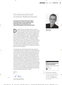 Titelbild der Ausgabe 10/2022 von Ein Cyberwar hält sich an keinen Waffenstillstand. Zeitschriften als Abo oder epaper bei United Kiosk online kaufen.