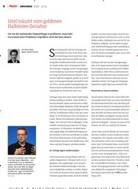 Titelbild der Ausgabe 10/2022 von Intel träumt vom goldenen Halbleiter-Zeitalter. Zeitschriften als Abo oder epaper bei United Kiosk online kaufen.
