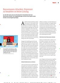 Titelbild der Ausgabe 18/2022 von Ransomware -Attacken: Erpresser zu bezahlen ist keine Lösung. Zeitschriften als Abo oder epaper bei United Kiosk online kaufen.