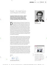 Titelbild der Ausgabe 25/2022 von Halali – die Jagd-Saison im IT-Markt ist eröffnet. Zeitschriften als Abo oder epaper bei United Kiosk online kaufen.