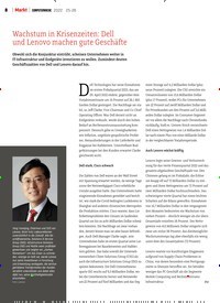 Titelbild der Ausgabe 25/2022 von Wachstum in Krisenzeiten: Dell und Lenovo machen gute Geschäfte. Zeitschriften als Abo oder epaper bei United Kiosk online kaufen.