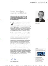 Titelbild der Ausgabe 31/2022 von Es geht um mehr als neue Hard- und Software. Zeitschriften als Abo oder epaper bei United Kiosk online kaufen.