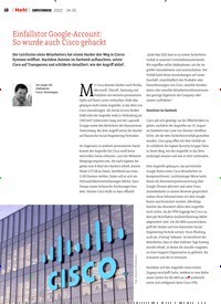 Titelbild der Ausgabe 34/2022 von Einfallstor Google-Account: So wurde auch Cisco gehackt. Zeitschriften als Abo oder epaper bei United Kiosk online kaufen.