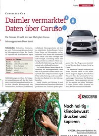 Titelbild der Ausgabe 4/2020 von Connected Car: Daimler vermarktet Daten über Caruso. Zeitschriften als Abo oder epaper bei United Kiosk online kaufen.