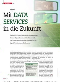 Titelbild der Ausgabe 4/2020 von BayWa: Mit DATA SERVICES in die Zukunft. Zeitschriften als Abo oder epaper bei United Kiosk online kaufen.