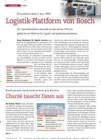 Titelbild der Ausgabe 8/2022 von Logistik-Plattform von Bosch. Zeitschriften als Abo oder epaper bei United Kiosk online kaufen.