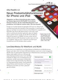 Titelbild der Ausgabe 8/2019 von iOS/iPadOS 13: Neue Produktivitätsfunktionen für iPhone und iPad. Zeitschriften als Abo oder epaper bei United Kiosk online kaufen.