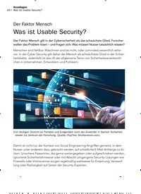Titelbild der Ausgabe 9/2019 von Der Faktor Mensch: Was ist Usable Security?. Zeitschriften als Abo oder epaper bei United Kiosk online kaufen.