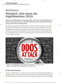 Titelbild der Ausgabe 2/2020 von DDoS-Attacken: Rückblick: Das waren die Angriffstaktiken 2019. Zeitschriften als Abo oder epaper bei United Kiosk online kaufen.