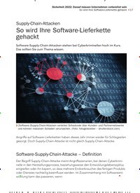 Titelbild der Ausgabe 2/2022 von So wird Ihre Software-Lieferkette gehackt. Zeitschriften als Abo oder epaper bei United Kiosk online kaufen.