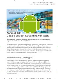 Titelbild der Ausgabe 9/2022 von Android 13: Google erlaubt Streaming von Apps. Zeitschriften als Abo oder epaper bei United Kiosk online kaufen.