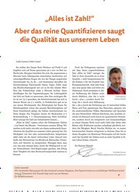 Titelbild der Ausgabe 4/2018 von „Alles ist Zahl!“ Aber das reine Quantifizieren saugt die Qualität aus unserem Leben. Zeitschriften als Abo oder epaper bei United Kiosk online kaufen.