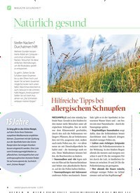 Titelbild der Ausgabe 3/2019 von Hilfreiche Tipps bei allergischem Schnupfen. Zeitschriften als Abo oder epaper bei United Kiosk online kaufen.