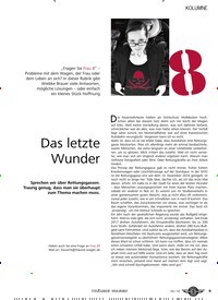 Titelbild der Ausgabe 5/2018 von KOLUMNE: Das letzte Wunder. Zeitschriften als Abo oder epaper bei United Kiosk online kaufen.