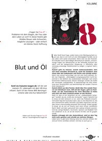 Titelbild der Ausgabe 9/2018 von KOLUMNE: Blut und Öl. Zeitschriften als Abo oder epaper bei United Kiosk online kaufen.