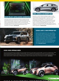 Titelbild der Ausgabe 2/2022 von SONY: VISION-S 02 KONZEPT-SUV. Zeitschriften als Abo oder epaper bei United Kiosk online kaufen.