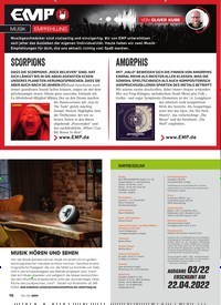 Titelbild der Ausgabe 2/2022 von MUSIK EMPFEHLUNG. Zeitschriften als Abo oder epaper bei United Kiosk online kaufen.