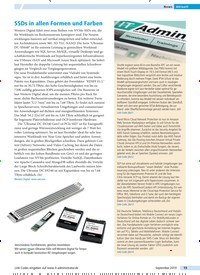Titelbild der Ausgabe 9/2019 von SSDs in allen Formen und Farben. Zeitschriften als Abo oder epaper bei United Kiosk online kaufen.