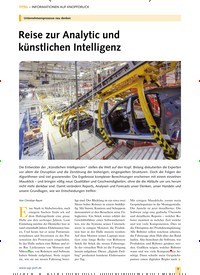 Titelbild der Ausgabe 10/2019 von Unternehmensprozesse neu denken: Reise zur Analytic und künstlichen Intelligenz. Zeitschriften als Abo oder epaper bei United Kiosk online kaufen.