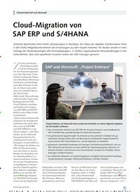 Titelbild der Ausgabe 11/2019 von Cloud-Migration von SAP ERP und S/4HANA. Zeitschriften als Abo oder epaper bei United Kiosk online kaufen.