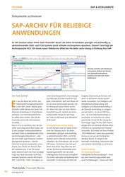 Titelbild der Ausgabe 6/2019 von Dokumente archivieren : SAP-ARCHIV FÜR BELIEBIGE ANWENDUNGEN. Zeitschriften als Abo oder epaper bei United Kiosk online kaufen.
