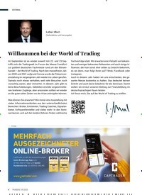 Titelbild der Ausgabe 9/2023 von Willkommen bei der World of Trading. Zeitschriften als Abo oder epaper bei United Kiosk online kaufen.