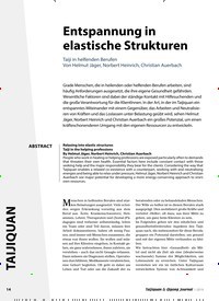 Titelbild der Ausgabe 1/2019 von TAIJIQUAN: Entspannung in elastische Strukturen. Zeitschriften als Abo oder epaper bei United Kiosk online kaufen.