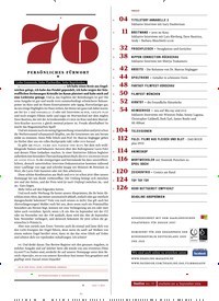 Titelbild der Ausgabe 76/2019 von 76 PERSÖNLICHES FÜRWORT. Zeitschriften als Abo oder epaper bei United Kiosk online kaufen.