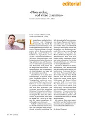 Titelbild der Ausgabe 5/2019 von »Non scolae, sed vitae discimus«. Zeitschriften als Abo oder epaper bei United Kiosk online kaufen.