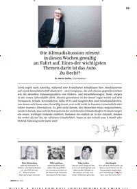 Titelbild der Ausgabe 6/2019 von Die Klimadiskussion nimmt in diesen Wochen gewaltig an Fahrt auf. Eines der wichtigsten Themen darin ist das Auto. Zu Recht?. Zeitschriften als Abo oder epaper bei United Kiosk online kaufen.
