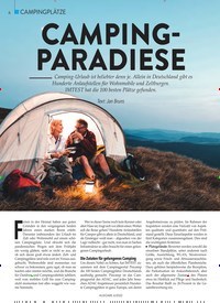 Titelbild der Ausgabe 6/2022 von CAMPING-PARADIESE. Zeitschriften als Abo oder epaper bei United Kiosk online kaufen.