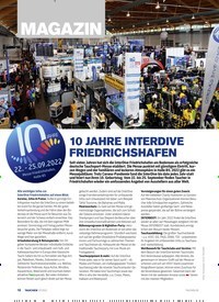 Titelbild der Ausgabe 100/2022 von 10 JAHRE INTERDIVE FRIEDRICHSHAFEN. Zeitschriften als Abo oder epaper bei United Kiosk online kaufen.