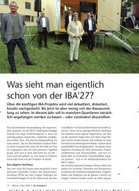 Titelbild der Ausgabe 1/2022 von Was sieht man eigentlich schon von der IBA'27?. Zeitschriften als Abo oder epaper bei United Kiosk online kaufen.