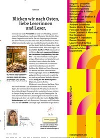 Titelbild der Ausgabe 5/2022 von Blicken wir nach Osten, liebe Leserinnen und Leser,. Zeitschriften als Abo oder epaper bei United Kiosk online kaufen.