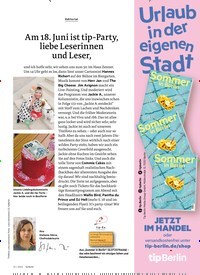 Titelbild der Ausgabe 12/2022 von Am 18. Juni ist tip-Party, liebe Leserinnen und Leser,. Zeitschriften als Abo oder epaper bei United Kiosk online kaufen.