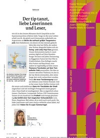 Titelbild der Ausgabe 16/2022 von Der tip tanzt, liebe Leserinnen und Leser,. Zeitschriften als Abo oder epaper bei United Kiosk online kaufen.