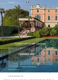 Titelbild der Ausgabe 1/2022 von Fürstlich wohnen am Gardasee. Zeitschriften als Abo oder epaper bei United Kiosk online kaufen.