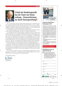 Titelbild der Ausgabe 5/2021 von »Nach der Bundestagswahl: Aus der Traum von Steuersenkung – Steuerentlastung nur durch Steuergestaltung«. Zeitschriften als Abo oder epaper bei United Kiosk online kaufen.
