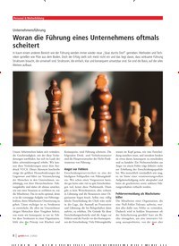 Titelbild der Ausgabe 2/2022 von Woran die Führung eines Unternehmens oftmals scheitert. Zeitschriften als Abo oder epaper bei United Kiosk online kaufen.