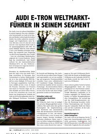 Titelbild der Ausgabe 8/2020 von AUDI E-TRON WELTMARKTFÜHRER IN SEINEM SEGMENT. Zeitschriften als Abo oder epaper bei United Kiosk online kaufen.