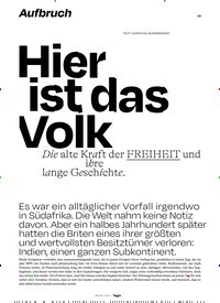 Titelbild der Ausgabe 1/2022 von Hier ist das Volk. Zeitschriften als Abo oder epaper bei United Kiosk online kaufen.