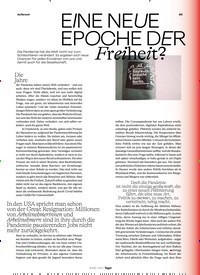 Titelbild der Ausgabe 1/2022 von EINE NEUE EPOCHE DER Freiheit?. Zeitschriften als Abo oder epaper bei United Kiosk online kaufen.