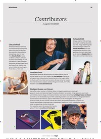 Titelbild der Ausgabe 3/2022 von Contributors. Zeitschriften als Abo oder epaper bei United Kiosk online kaufen.