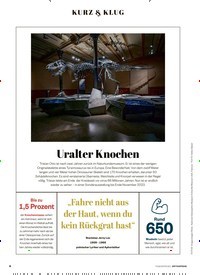 Titelbild der Ausgabe 1/2023 von Uralter Knochen. Zeitschriften als Abo oder epaper bei United Kiosk online kaufen.